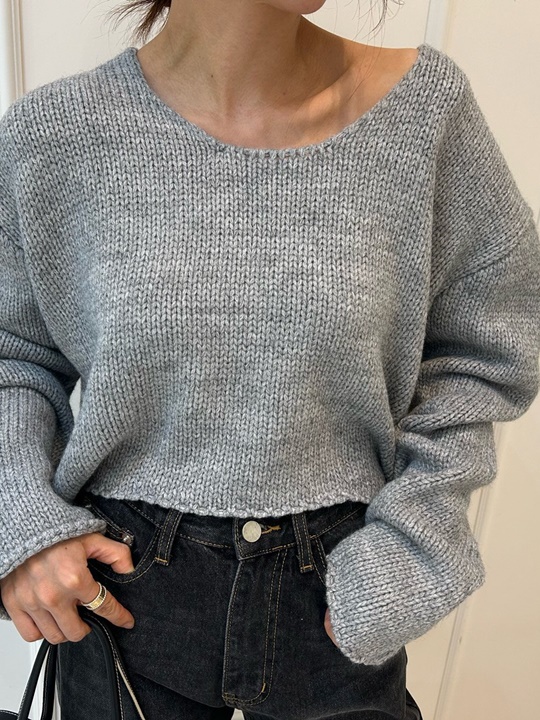 Unbalance Knit Pullover