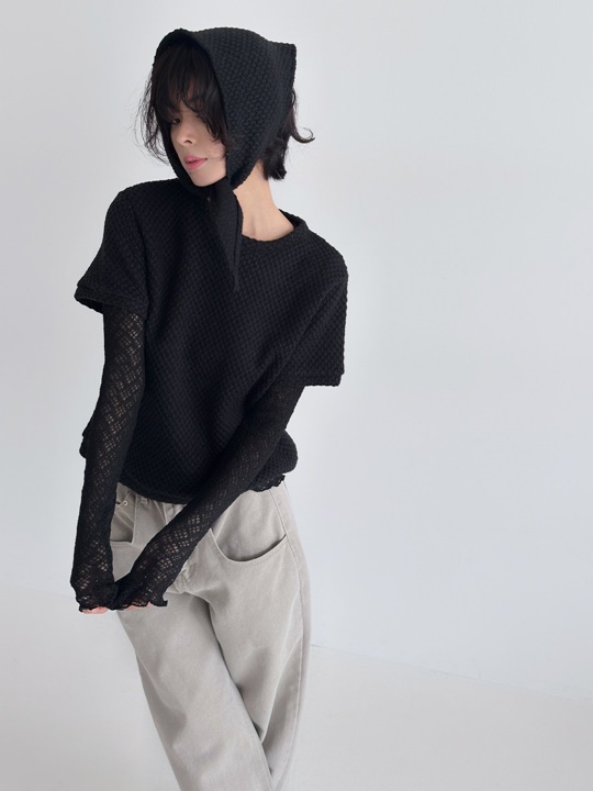 Angle Tee with Scarf