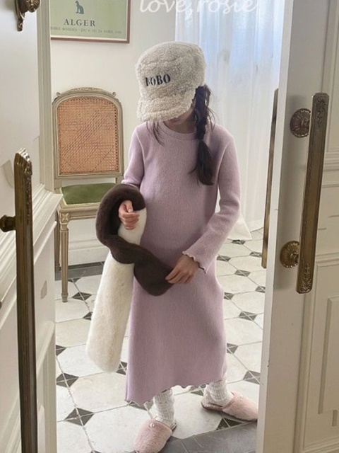 Candy Fluff Knit Maxi One-piece