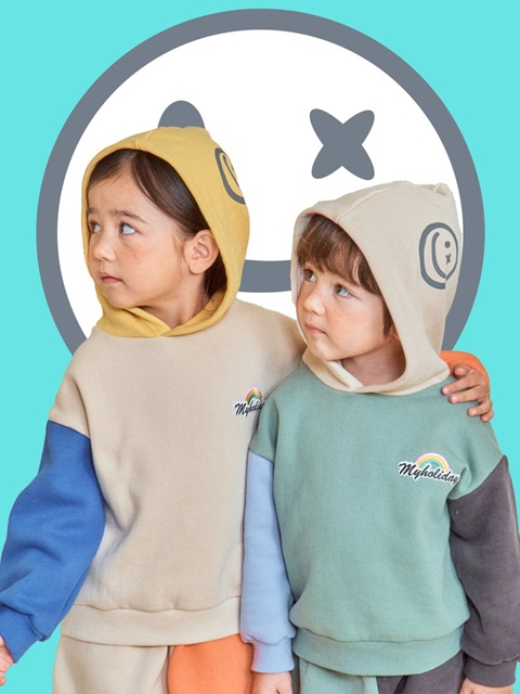 Smile Colored Fleeced Hoodie