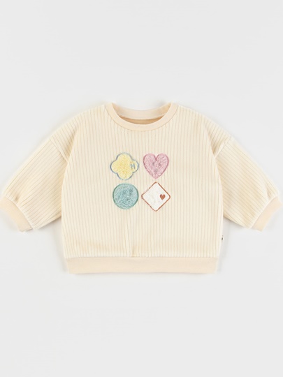 Nico Double Velour Baby Sweatshirt