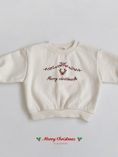 Mom Dad Rudolph Embroidery Sweatshirts