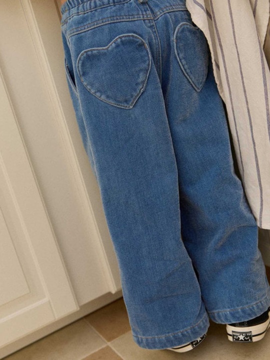 Velvet Denim Heart Pants
