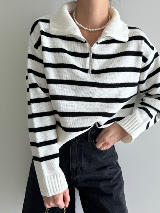 Mill Zipper Knit Sweater