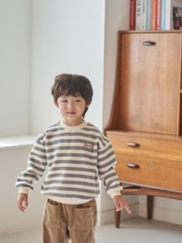 Striped Wappen Sweatshirt