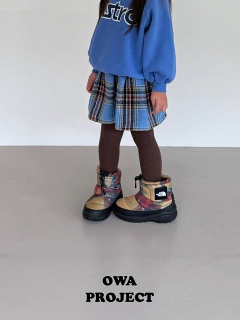 Pintuck Check Skirt