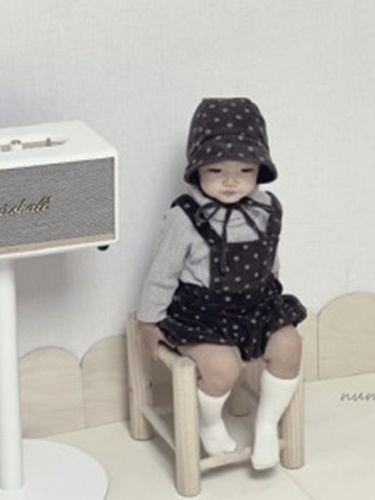 Dot Romper Bonnet Set