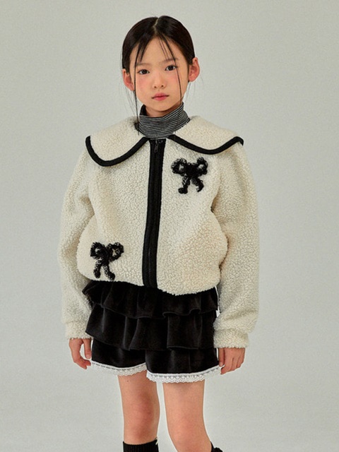 Ribbon Zip-up Jacket