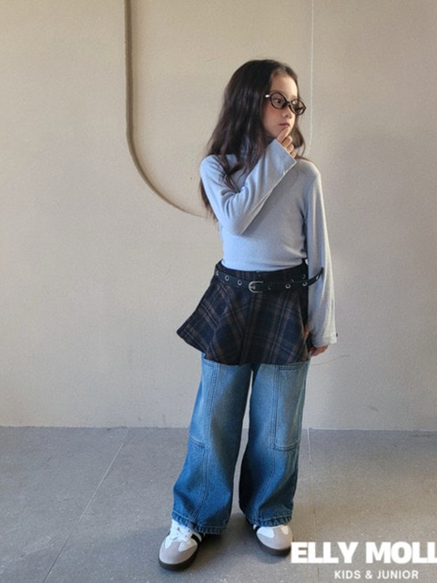 Check Wrap Skirt