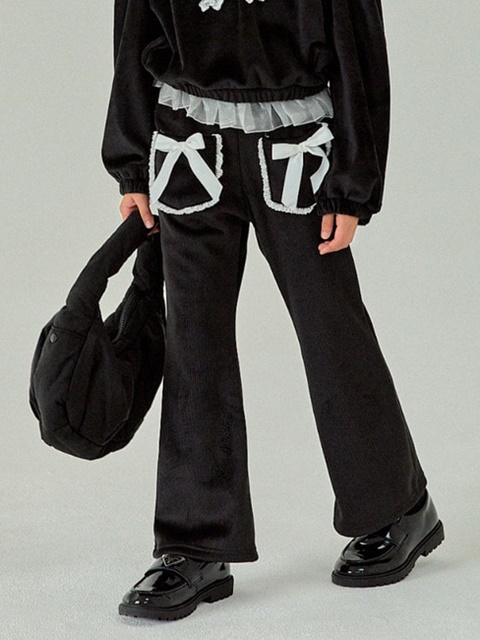 Ribbon Veloure Bootscut Pants