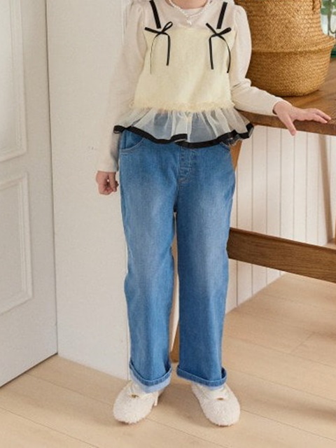 Fleeced Denim Pants