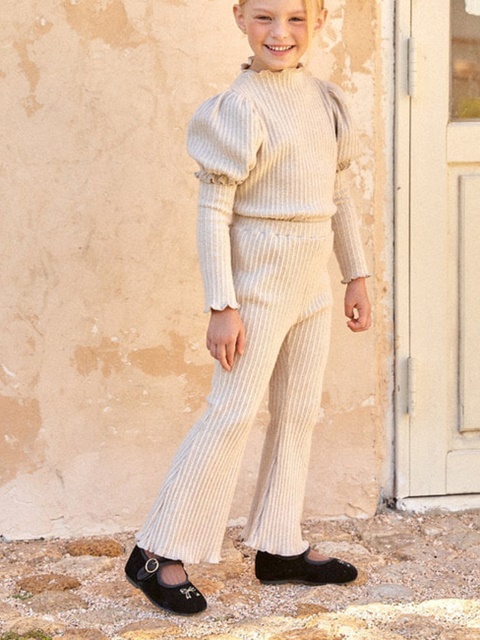 Ribbed Bootcut Pants