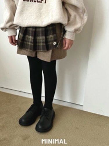 Check Wrap Skirt