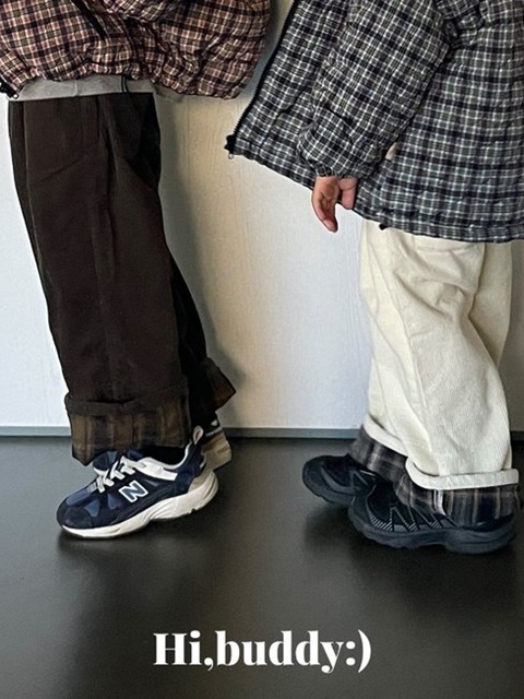 Corduroy Check Pants