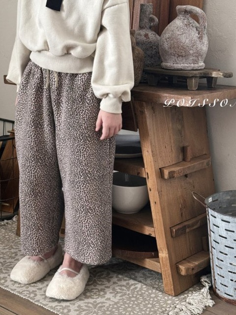 Leopard Print Brushed Pants