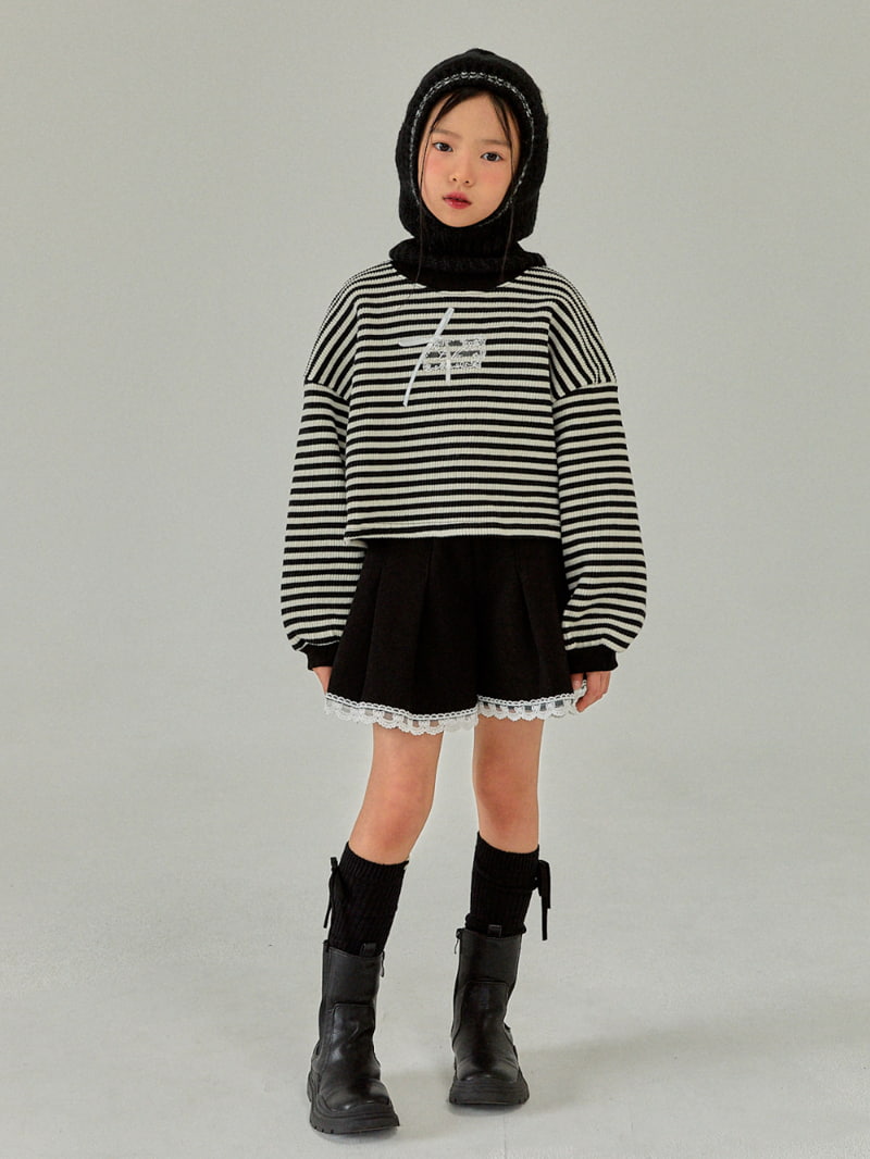 A-Market - Korean Children Fashion - #kidsshorts - Macaron Stripe Sweatshirts - 3