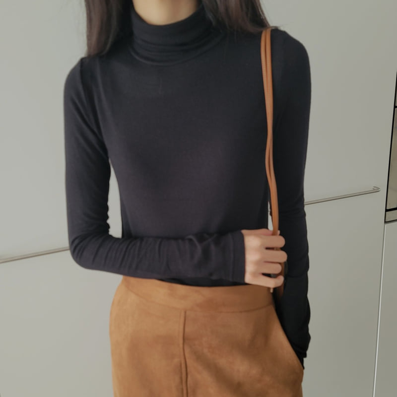 Allu - Korean Women Fashion - #momslook - Wool Turtleneck Tee - 3