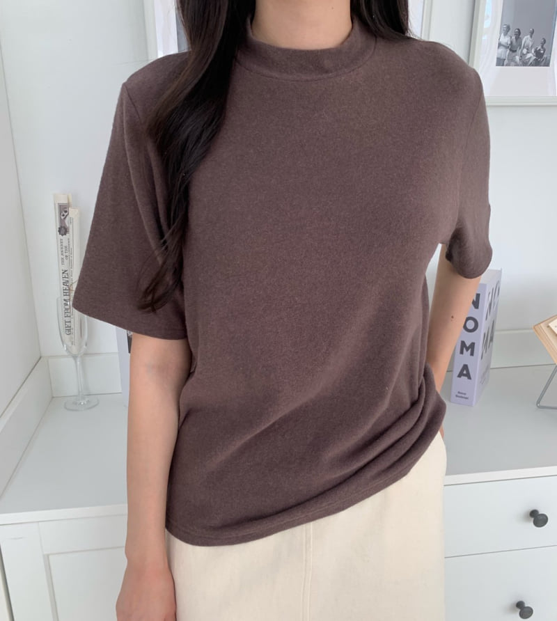 Allu - Korean Women Fashion - #womensfashion - Angora High Neck Tee - 9