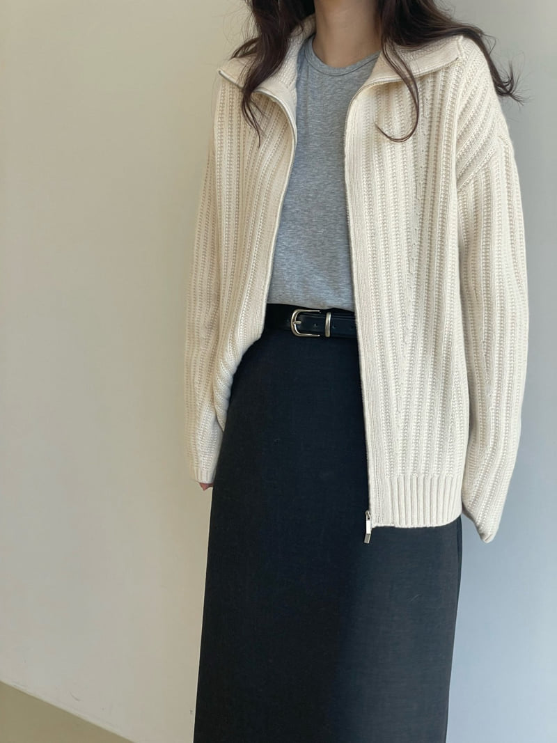 Amygrace - Korean Women Fashion - #momslook - Pure Zipper Cardigan - 8