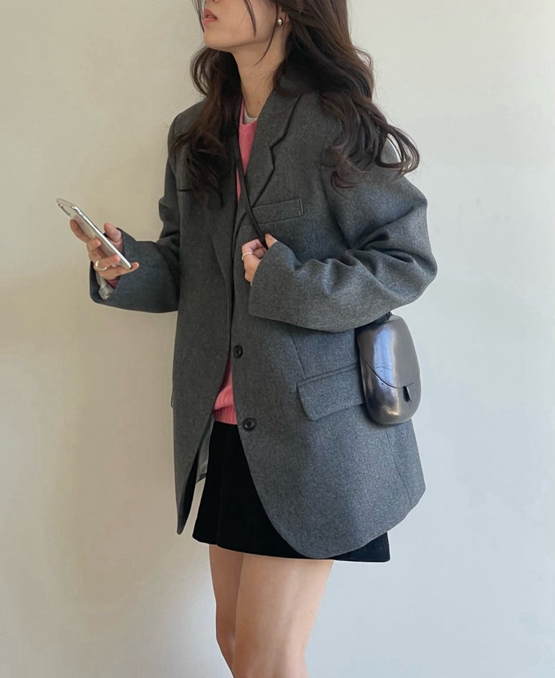 Amygrace - Korean Women Fashion - #momslook - Doscan Wool Jacket - 7