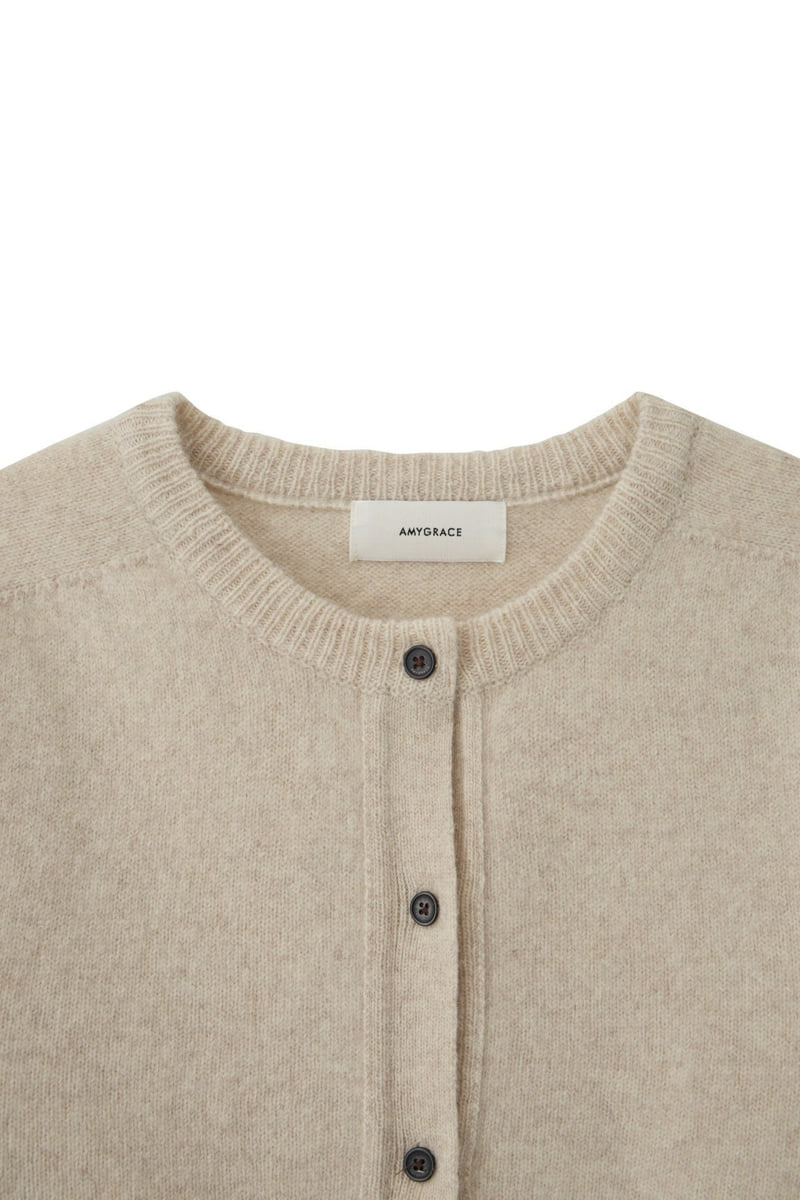 Amygrace - Korean Women Fashion - #womensfashion - Aurora Round Wholegarment Cardigan - 2