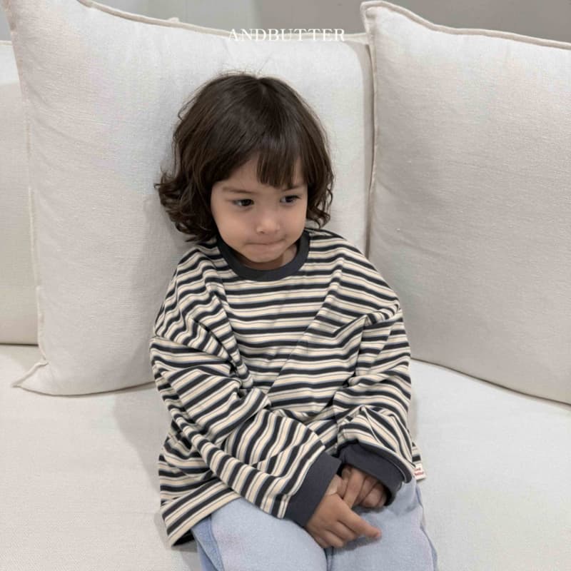 Andbutter - Korean Children Fashion - #designkidswear - Soft Striped Tee - 9