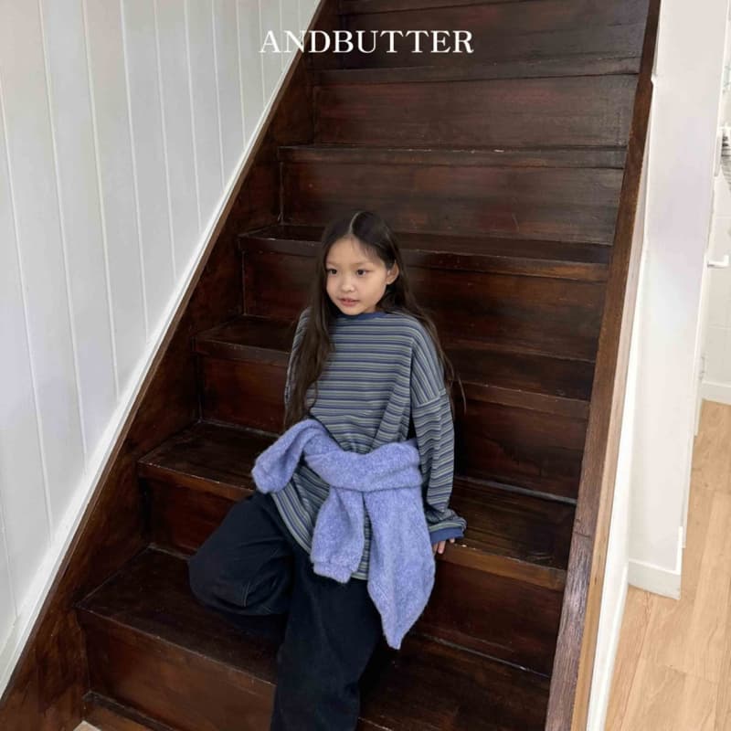 Andbutter - Korean Children Fashion - #prettylittlegirls - Soft Striped Tee - 4