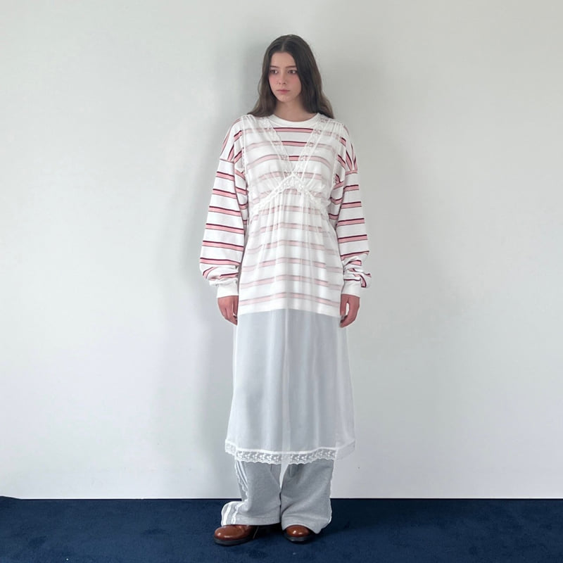 Another Avenue - Korean Women Fashion - #momslook - Bigs Stripe Tee - 9