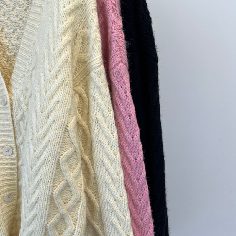 Another Avenue - Korean Women Fashion - #momslook - Wool Twist Boxy Cardigan - 2