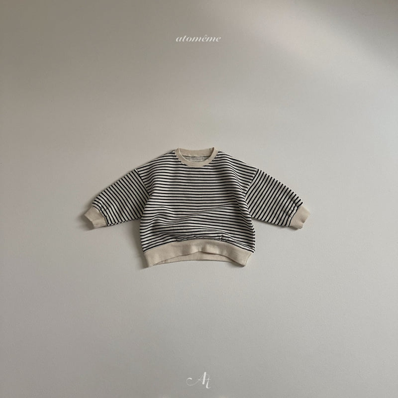 Atomeme - Korean Baby Fashion - #babyboutique - Striped Sweatshirt - 5