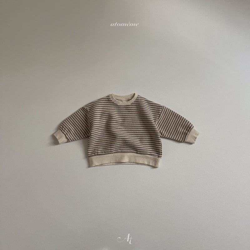 Atomeme - Korean Baby Fashion - #babyboutique - Striped Sweatshirt - 6