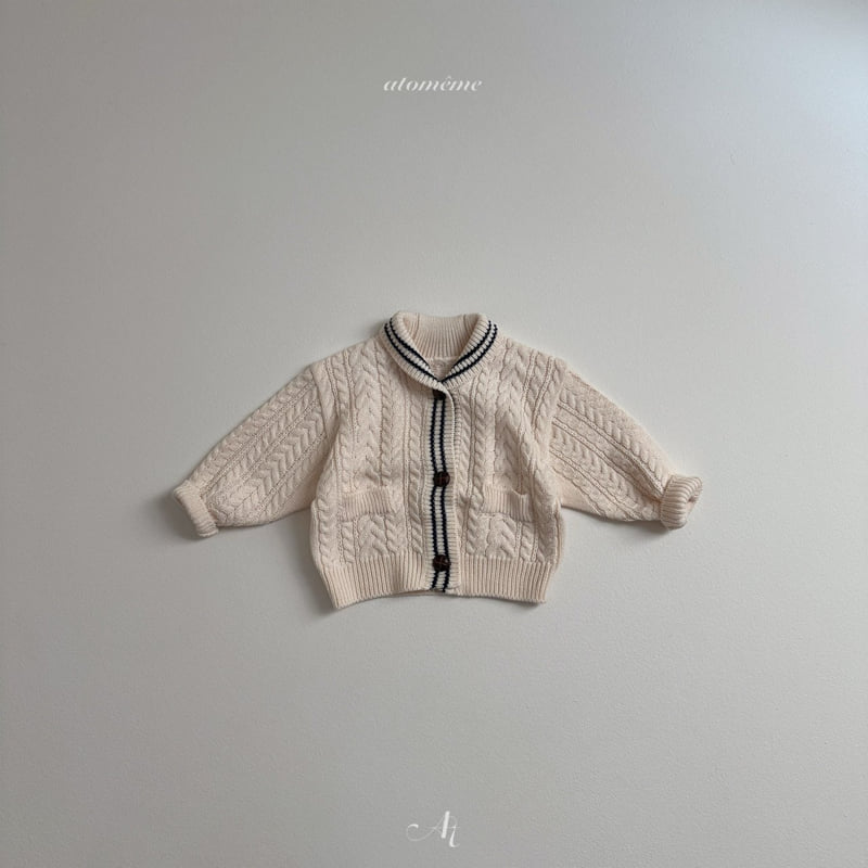 Atomeme - Korean Baby Fashion - #smilingbaby - Cable Knit Cardigan - 4