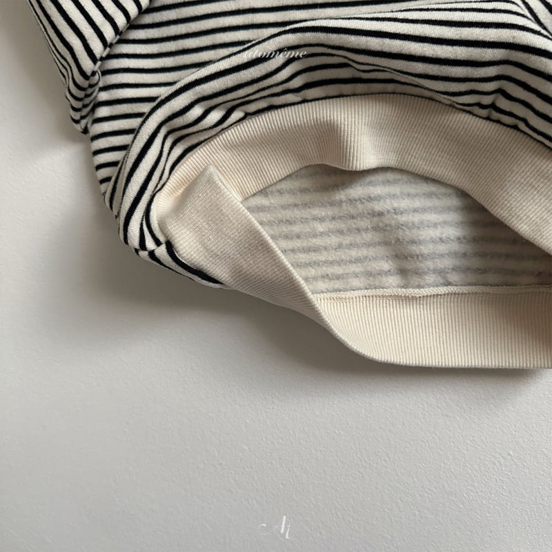 Atomeme - Korean Baby Fashion - #babyboutiqueclothing - Striped Sweatshirt - 7