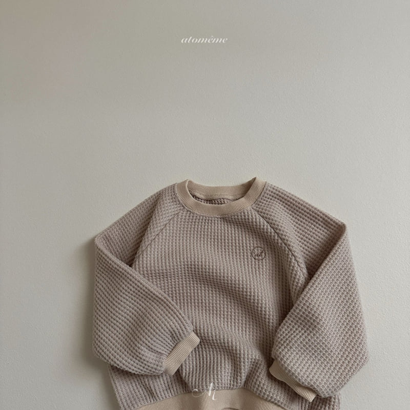 Atomeme - Korean Baby Fashion - #babygirlfashion - Ato Waffle Sweatshirt - 6