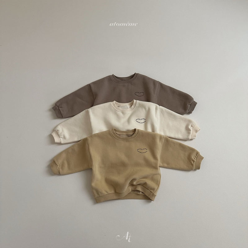 Atomeme - Korean Baby Fashion - #babyoutfit - Opening Brushed Sweatshirt - 8