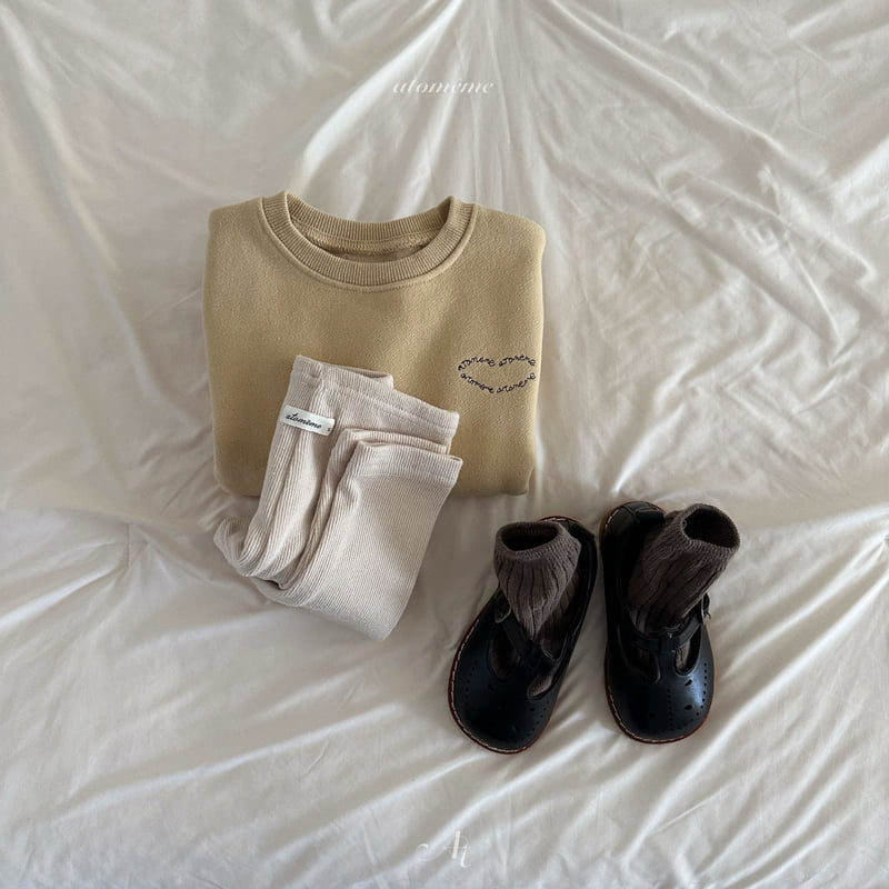 Atomeme - Korean Baby Fashion - #babyoutfit - Opening Brushed Sweatshirt - 9