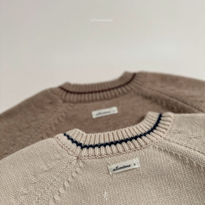 Atomeme - Korean Baby Fashion - #babyoutfit - Oatmeal Knit - 6