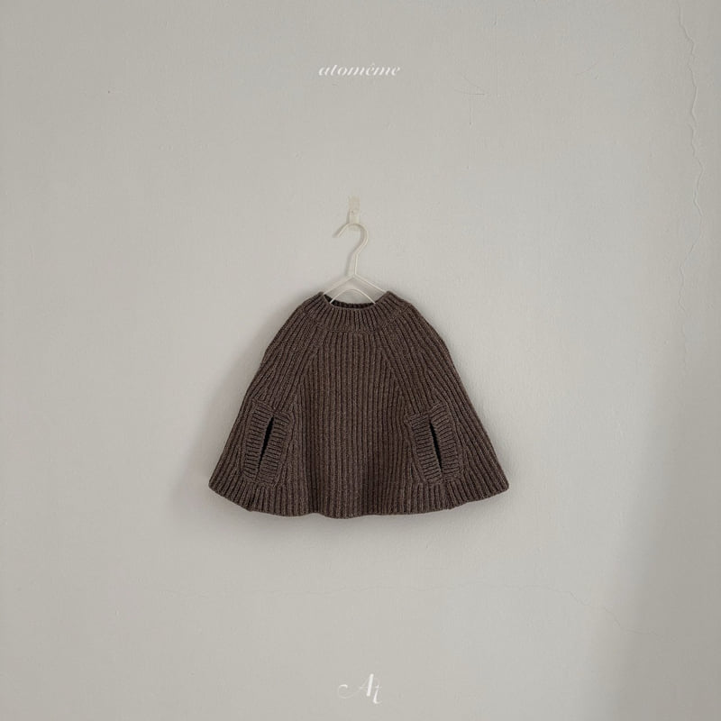 Atomeme - Korean Baby Fashion - #babywear - Olive Knit Poncho - 6