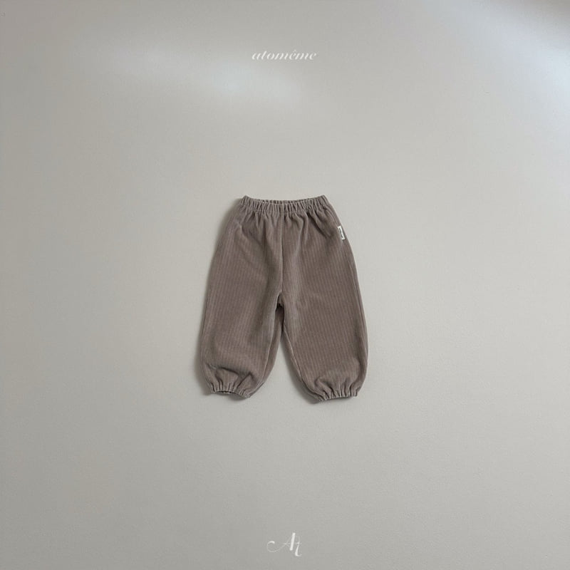 Atomeme - Korean Baby Fashion - #babywear - Cocoa Ribbed Jogger Pants - 4