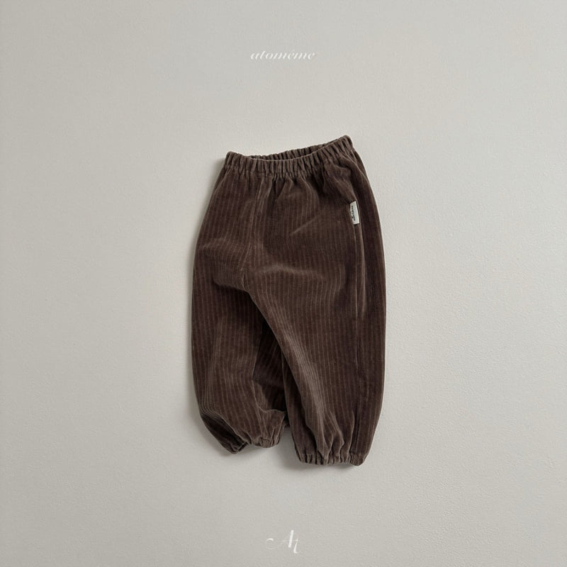 Atomeme - Korean Baby Fashion - #smilingbaby - Cocoa Ribbed Jogger Pants - 6