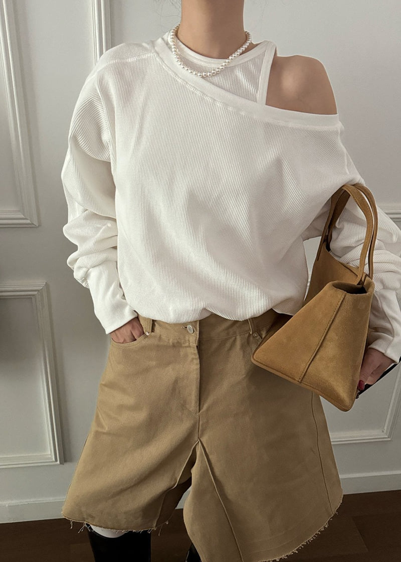 Auver_Fit - Korean Women Fashion - #vintagekidsstyle - Waffle Top Set