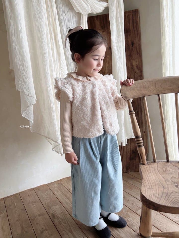 Azalea - Korean Children Fashion - #childrensboutique - Tencel Corduroy Wide Pants - 3