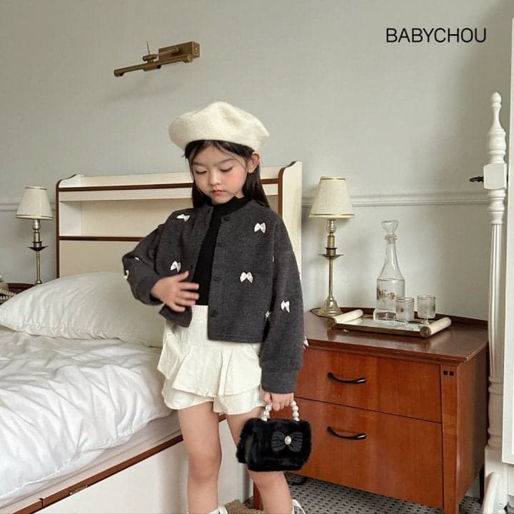 Babychou - Korean Children Fashion - #childrensboutique - Hey Ribbon Cardigan - 12