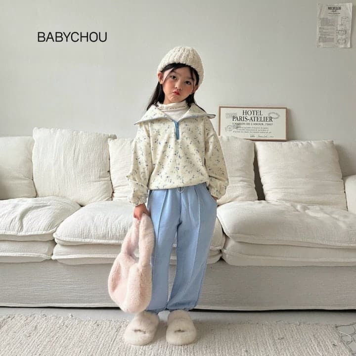 Babychou - Korean Children Fashion - #kidsshorts - Olly Collar Sweatshirt - 10