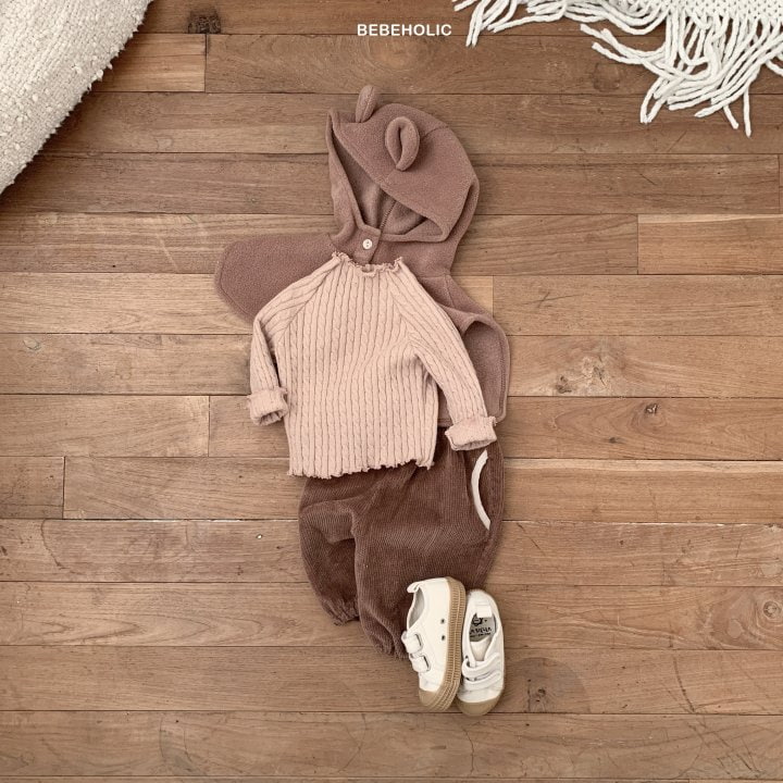 Bebe Holic - Korean Baby Fashion - #babyboutique - Twist Knit Tee - 5
