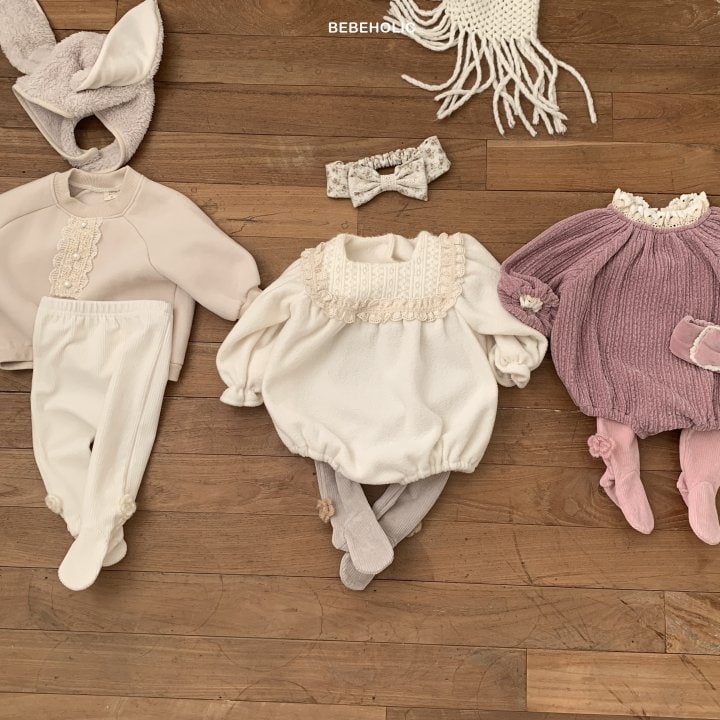 Bebe Holic - Korean Baby Fashion - #babyoninstagram - Mori Flower Foot Leggings