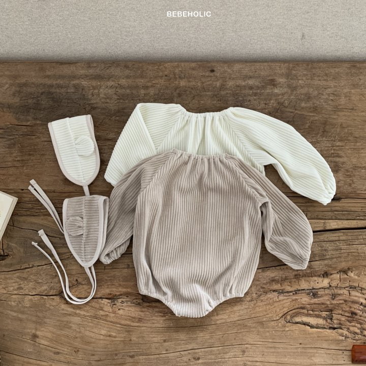 Bebe Holic - Korean Baby Fashion - #onlinebabyboutique - Yomi Bodysuit with Bonnet - 8