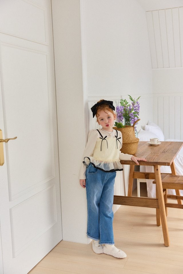 Berry Berry - Korean Children Fashion - #littlefashionista - Fleeced Denim Pants - 8