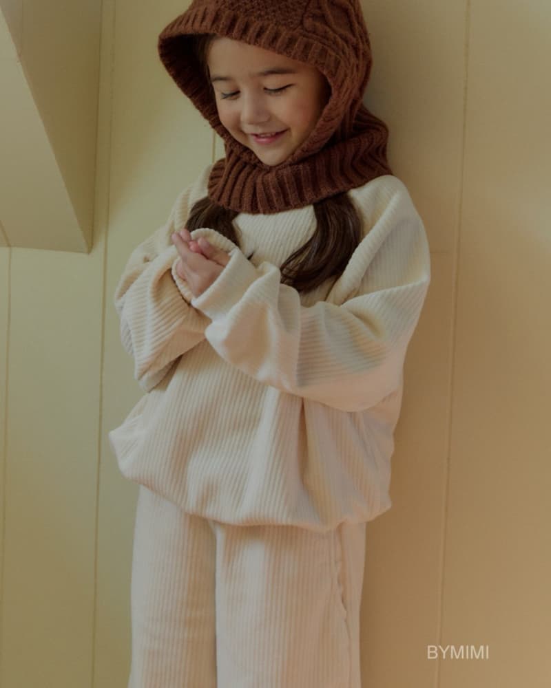 Bymimi - Korean Children Fashion - #Kfashion4kids - Cream Velvet Set - 6