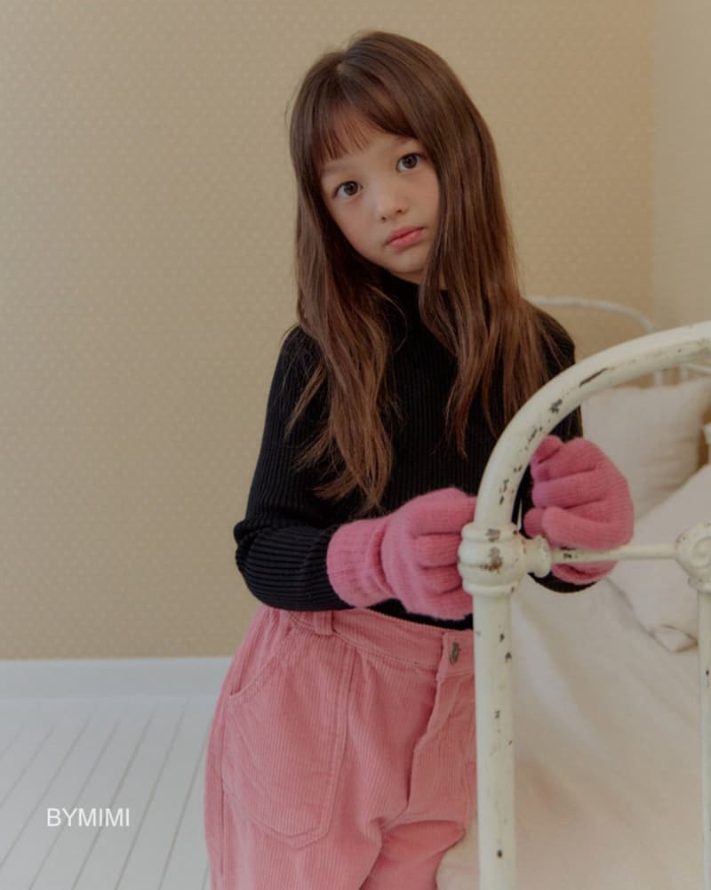 Bymimi - Korean Children Fashion - #kidsstore - Jelly Knit Turtleneck Tee - 5